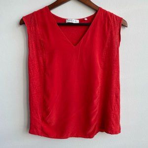 Womens Red Sandro Paris Sleeveless Tank Top Size 1